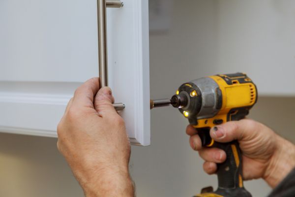 Cabinet Knob Installation in Merced